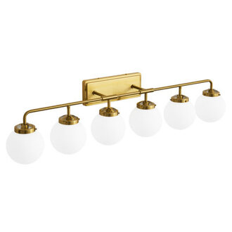 Brackenley 6 - Light Dimmable Vanity Light With Hand Blown Glass Globe Shade