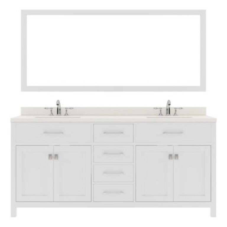 Zimmer 72 Double Bathroom Vanity Set with Mirror