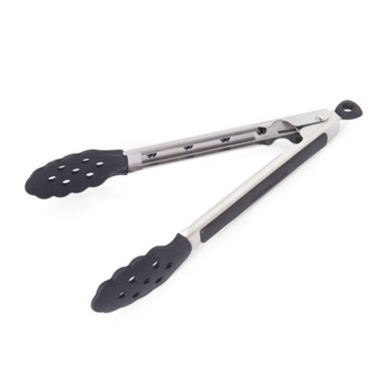 KitchenAid Gourmet Silicone Tipped Stainless Steel Tongs 135 Inch Black
