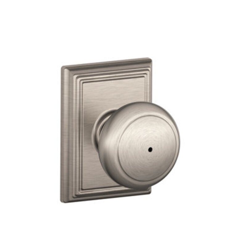 Andover Knob with Addison Trim Bed and Bath Lock