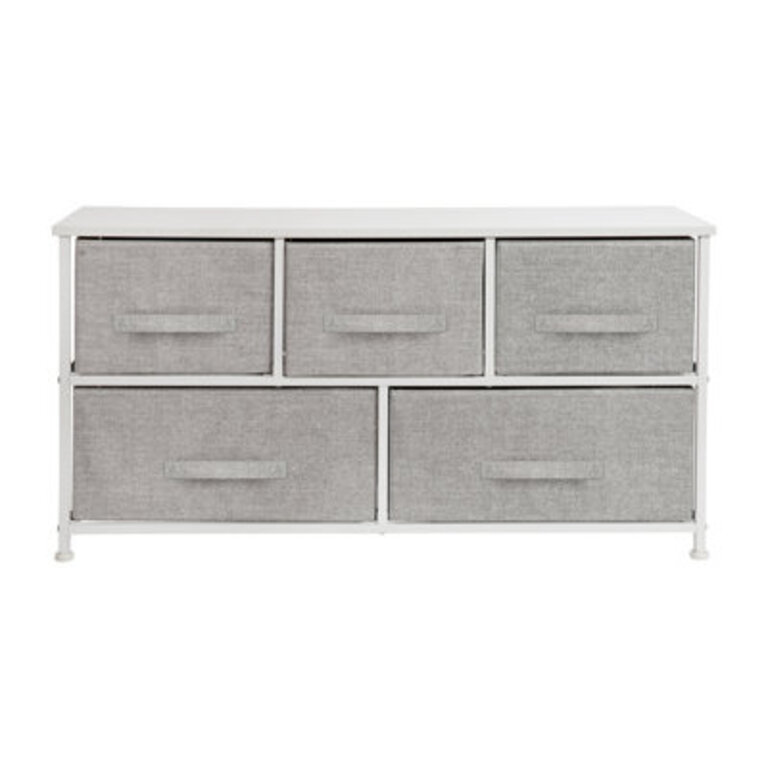 Novahlee 5-Drawer Double Dresser  3937 Wide Stylish  Functional Storage Organizer for Bedroom