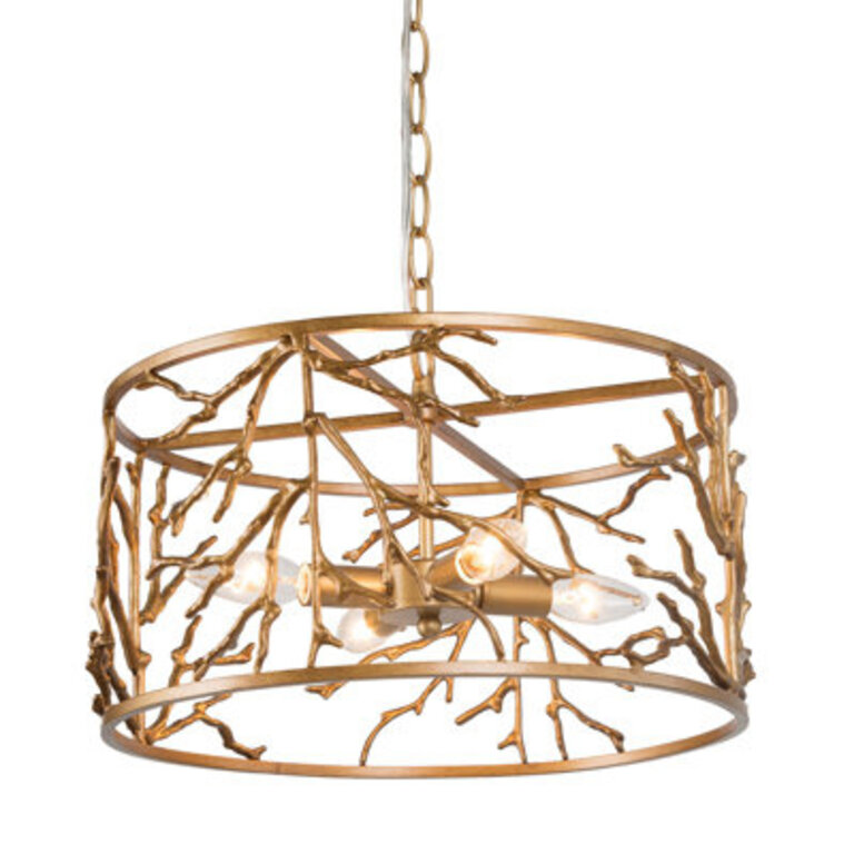 Parmer 4 - Light 155 W Unique  Statement Geometric Dining Room Chandelier