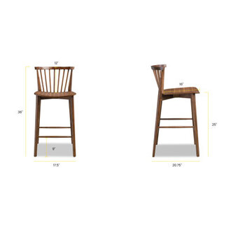 Tybee 25 Solid Wood Counter Stool