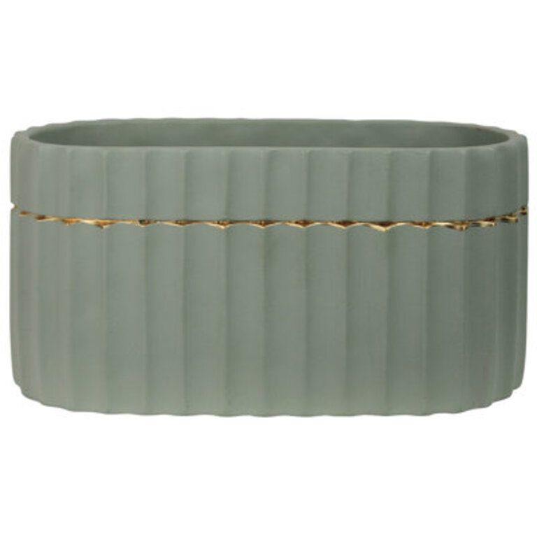 Oval Scalloped Planter