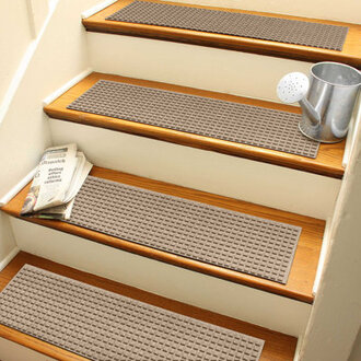 WaterHog Squares 85 in x 30 in Indoor Outdoor Stair Treads