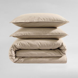 Calvin Klein Washed Percale Cotton Solid Comforter Set