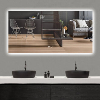 Adorna LED Backlit Frameless Lighted Bathroom Vanity Mirror Wall Mirror Dimmable Anti Fog