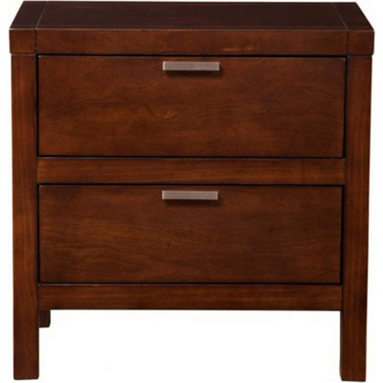 Milburn 2 Drawer Nightstand Cappuccino