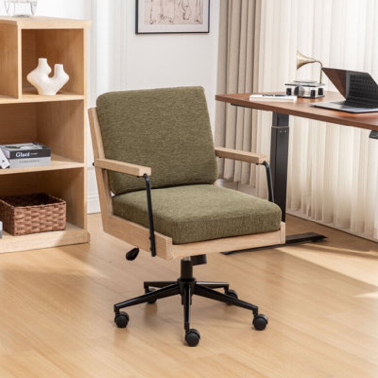 Swivel Solid Wood Office Chair