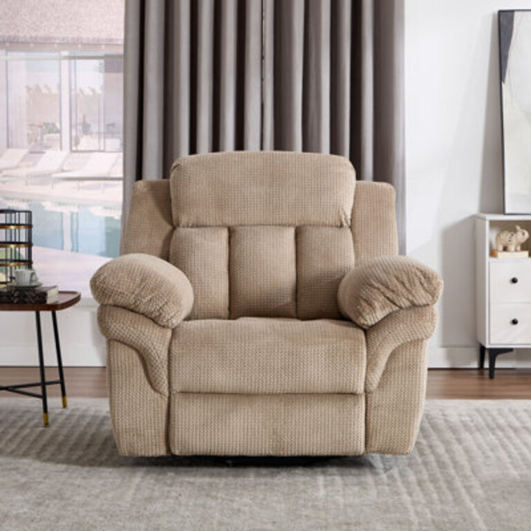 Demaio 461 Wide Oversized Pineapple-Textured Chenille Power Recliner with Massage Heat Lift Assist USB  Type-C Ports