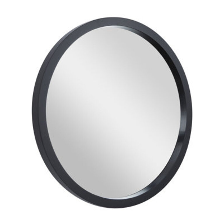 Wooden Large Round Minimalistic Wall Mirror