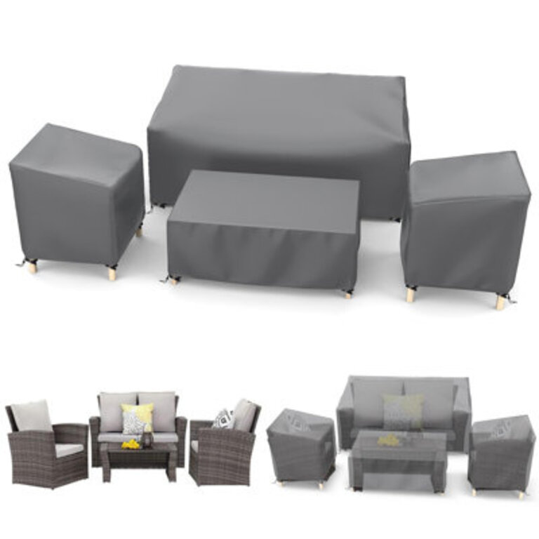 Patio Furniture Set Covers for 4 Piece Outdoor Conversation Set