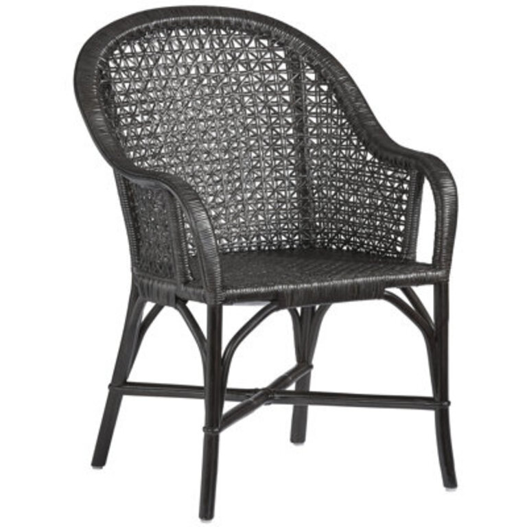 Pericles Rattan Arm Chair in Dark Espresso or White