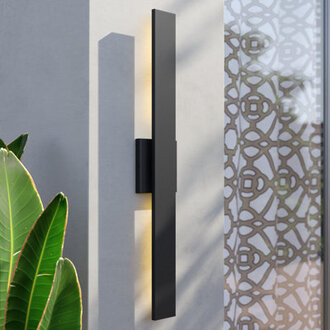 Anabrenda Black 2 - Bulb Integrated LED Outdoor Armed Sconce