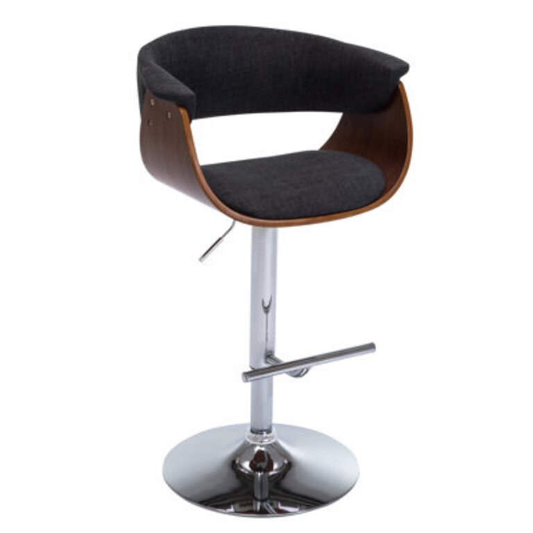 Bandar Swivel Adjustable Height Mid-Century Bar Stool