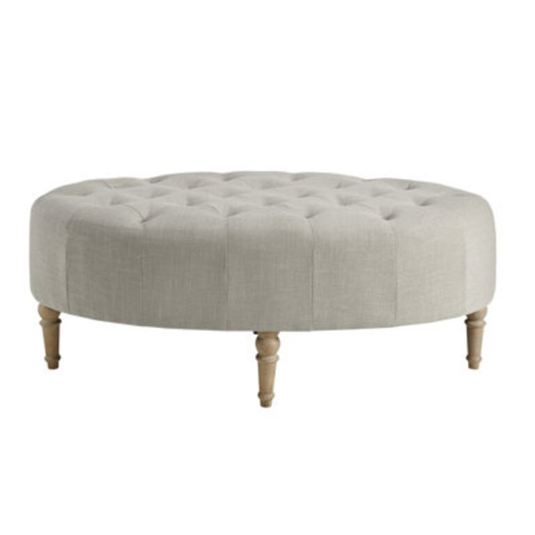Martha Stewart Clara Tufted Oval Ottoman