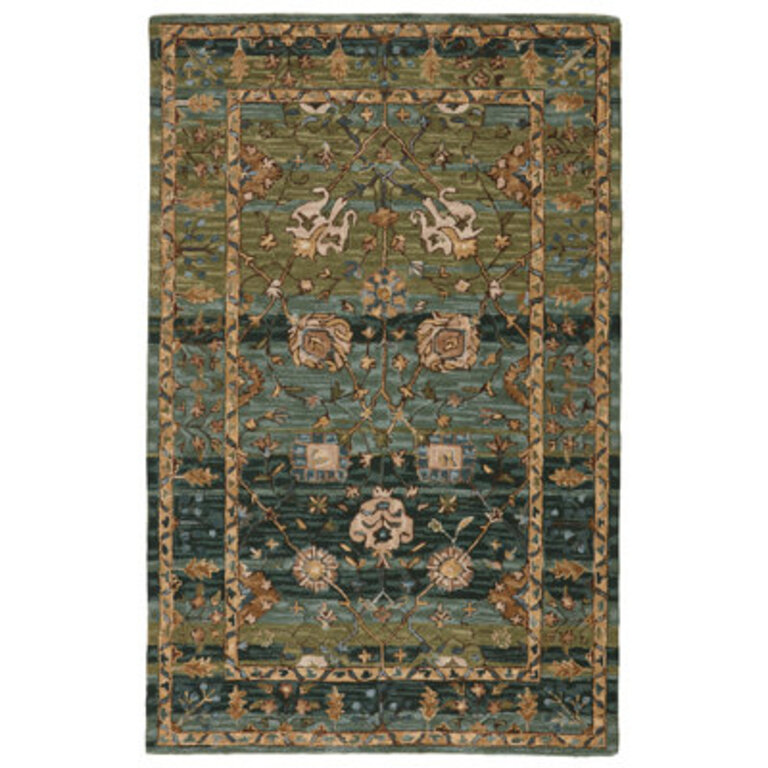 Corla Hand Tufted Wool Floral Indoor Rug