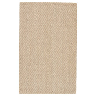 Clemmy Geometric Handmade Dhurrie Sisal BrownBeige Area Rug