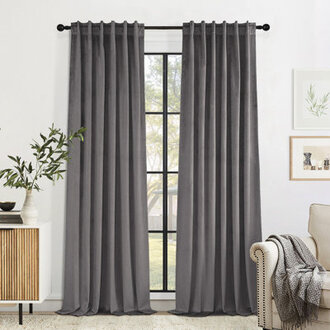 Ike Velvet Blackout Curtain Pair70-85 Blackout Drapes