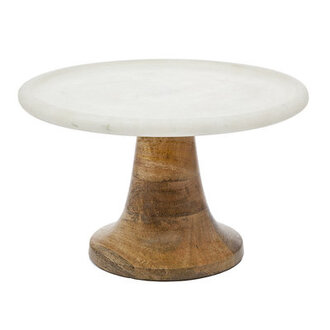 Delray White Marble Footed Cake Stand