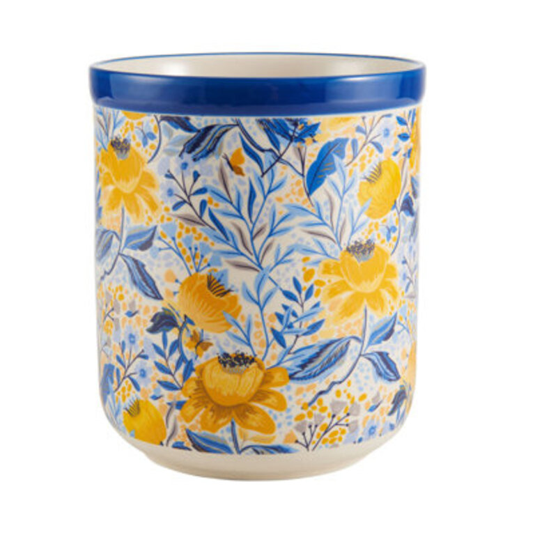 Fitz and Floyd Madeline Utensil Holder Crock 625-Inch Multicolor