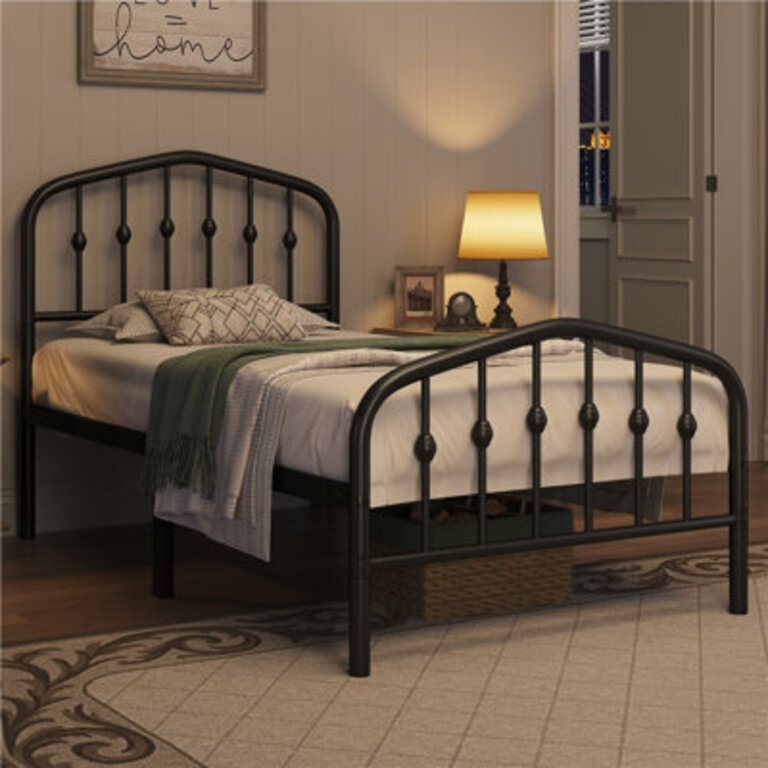 Valor Bed Frames Metal Platform Bed with Headboard
