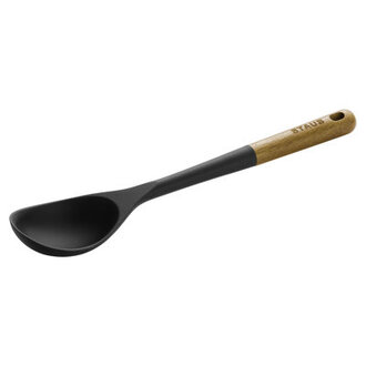 Staub Silicone with Wood Handle Cooking Utensil Serving Spoon