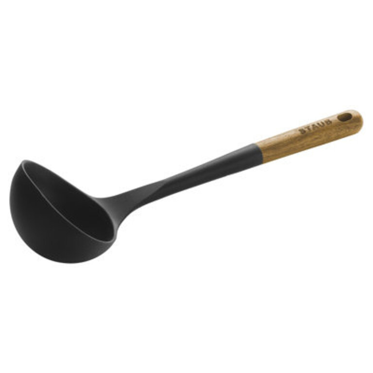 Staub Silicone with Wood Handle Cooking Utensil Soup Ladle