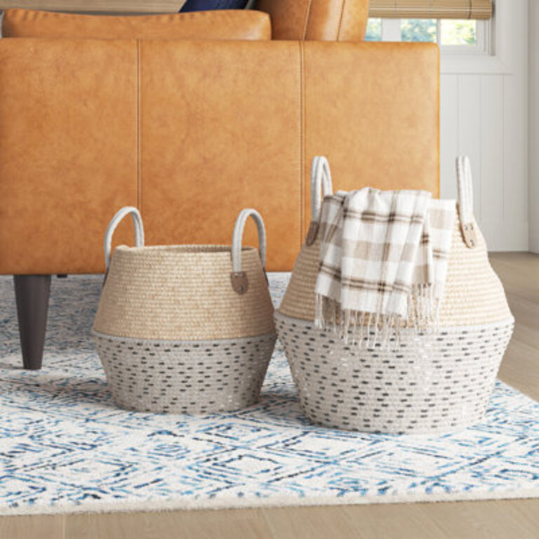 Amirah Horner 2 Piece Fabric Basket Set