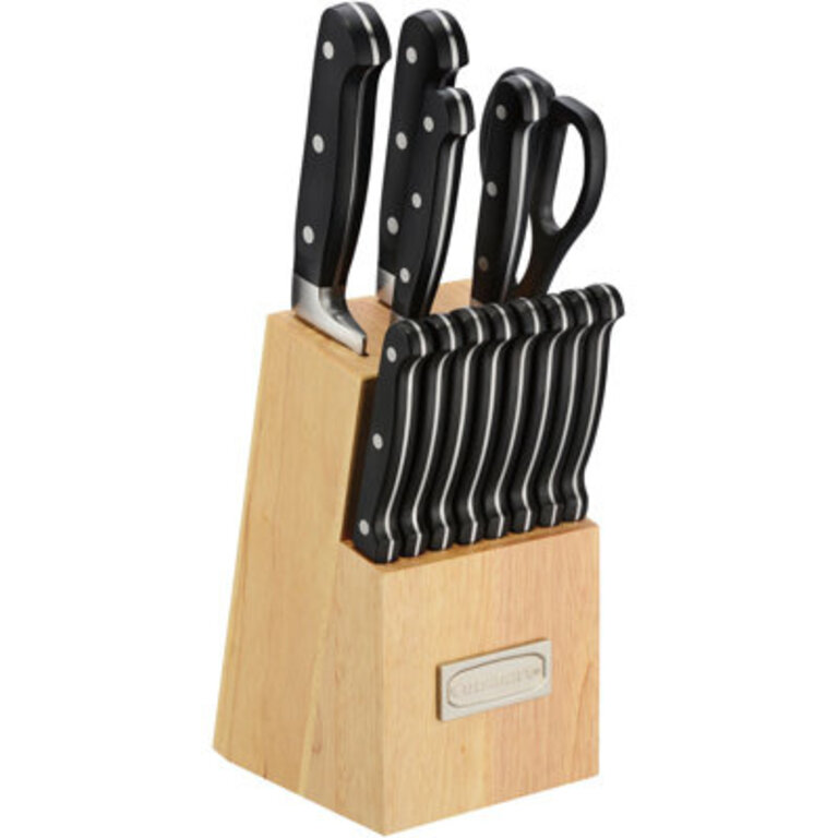 Cuisinart Advantage 14 Piece Triple-Rivet Knife Set and Wood Storage Block