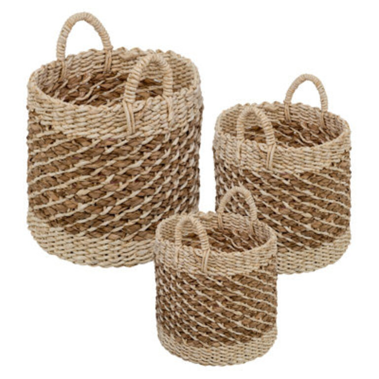 3 Piece Wicker Basket Set
