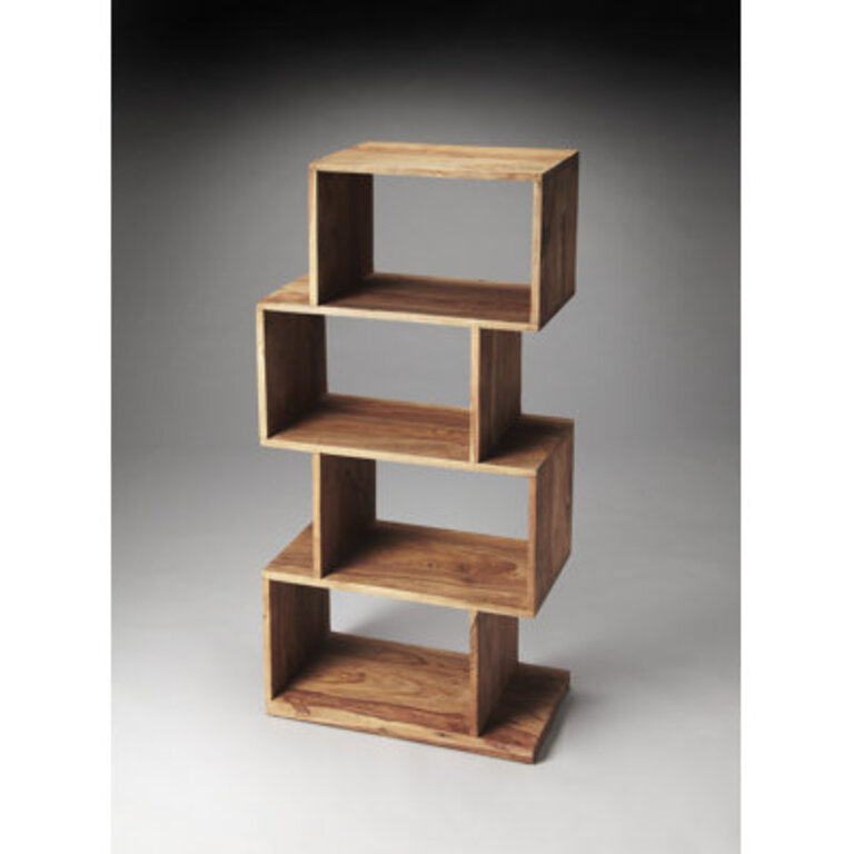 Essense 475 H x 215 W Solid Wood Geometric Bookcase
