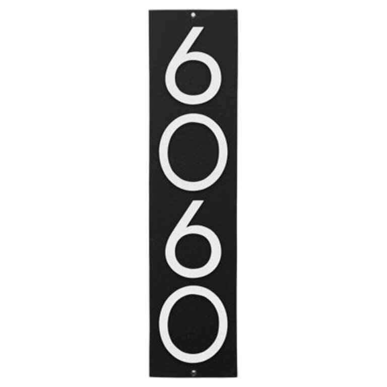 Floating Modern 3 Number Vertical Address Plaque 4 Digits