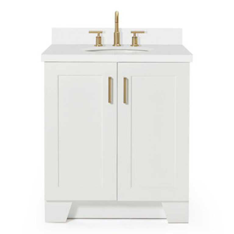 Frawley 30 Solid Wood Single Bathroom Vanity Base with Sink