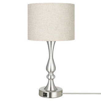 Labriola 207 Silver Table Lamp with USB and Touch Control
