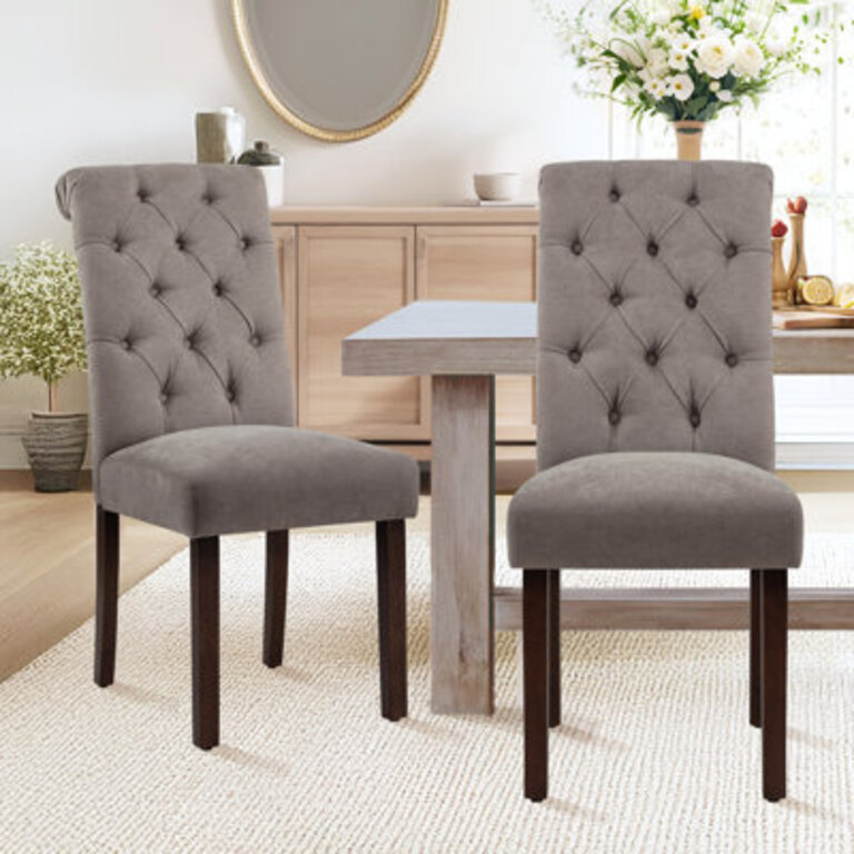 Artemisia Tufted Upholstered Wooden Dining Chairs