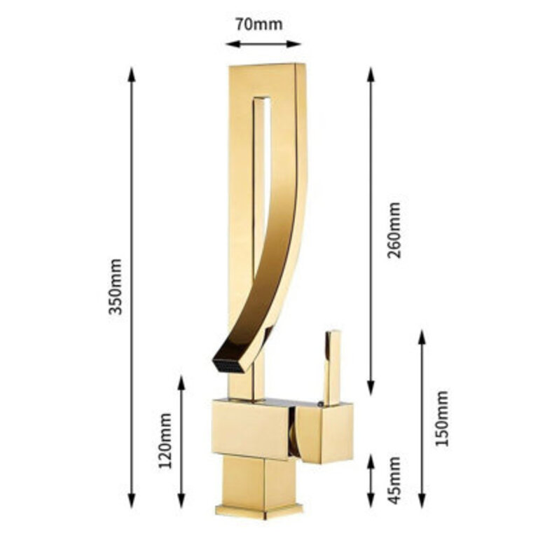 Deck Mounted Single-handle Bathroom Faucet