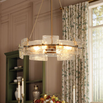 Hanshelmut 6 - Light Dimmable Drum Chandelier
