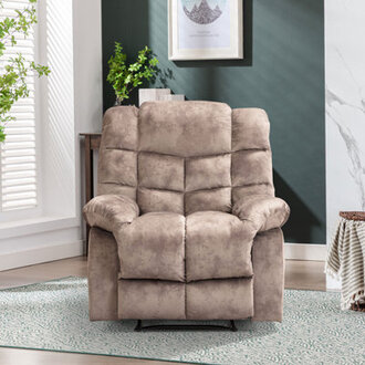 Chira 369 Wide Modern and Soft Upholstered Manual Standard Recliner
