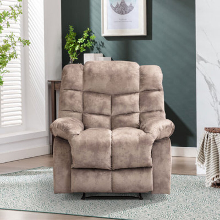 Chira 369 Wide Modern and Soft Upholstered Manual Standard Recliner