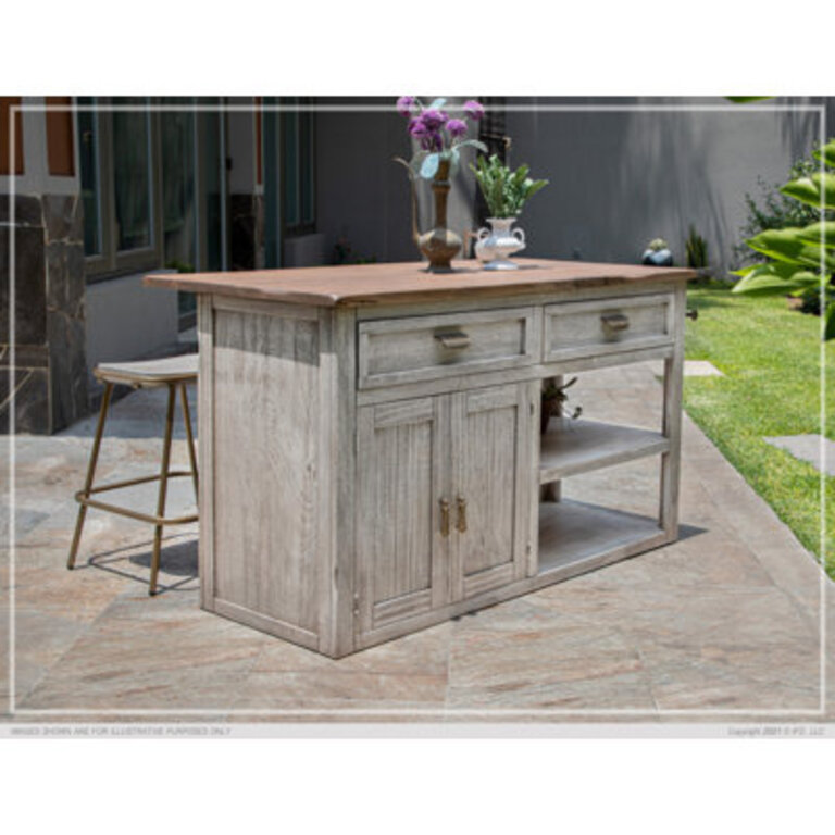 Seren 2 Drawers 2 Doors  2 Shelves Kitchen Island