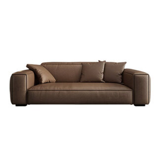 Tulane 6693 Genuine Leather Square Arm Loveseat