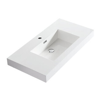 Dowell 36 Rectangular Drop-In Bathroom Sink with Overflow