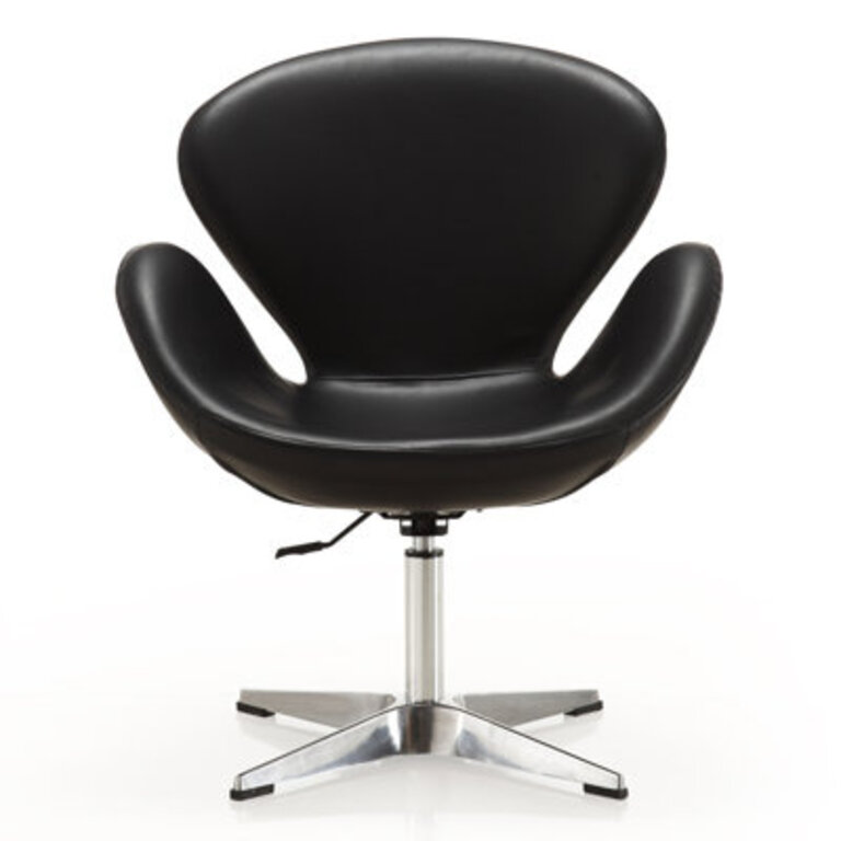 Alfredo Swivel Lounge Chair Upholstery Color: Black