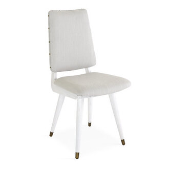 Camille Linen Upholstered Solid Wood Side Chair