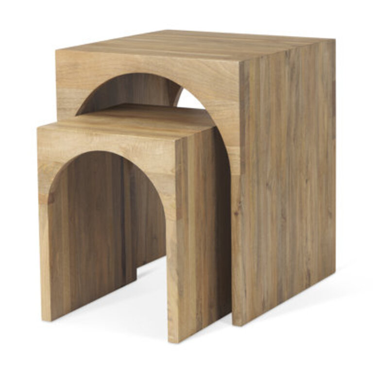 Coletta Solid Wood Sled End Table