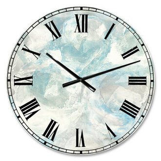 Pale Blue Shade III - Coastal wall clock