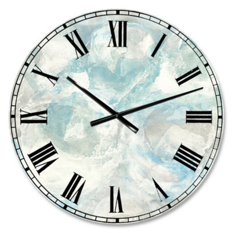 Pale Blue Shade III - Coastal wall clock