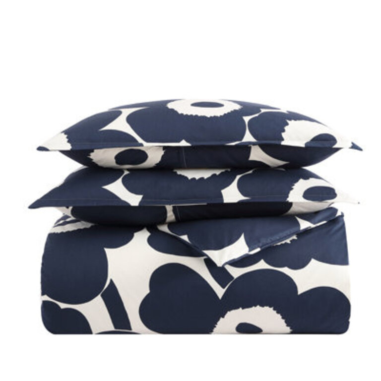 Marimekko Unikko Cotton Blue Duvet Cover Set