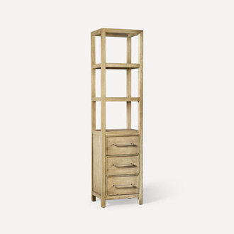 Skaarsgard Solid Wood Freestanding Linen Cabinet